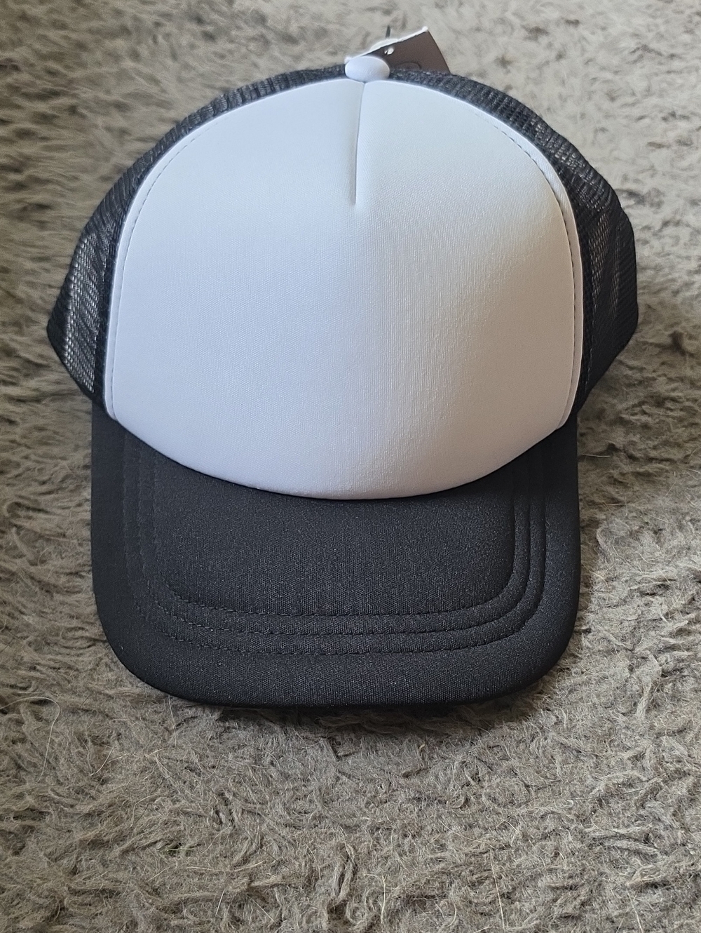 NWT Mesh Trucker Cap - White & Black